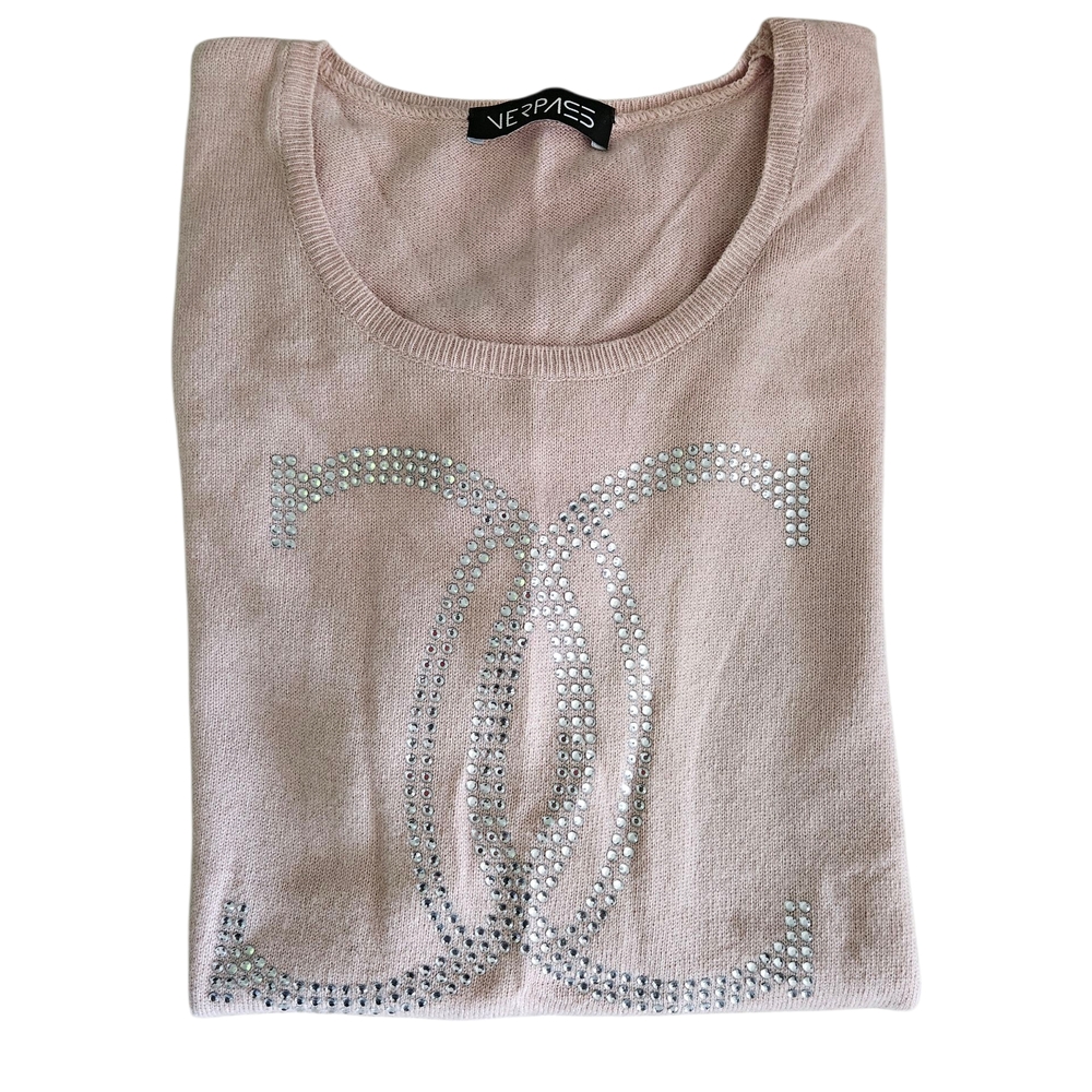Verpass Blush Sweater with Silver Accents